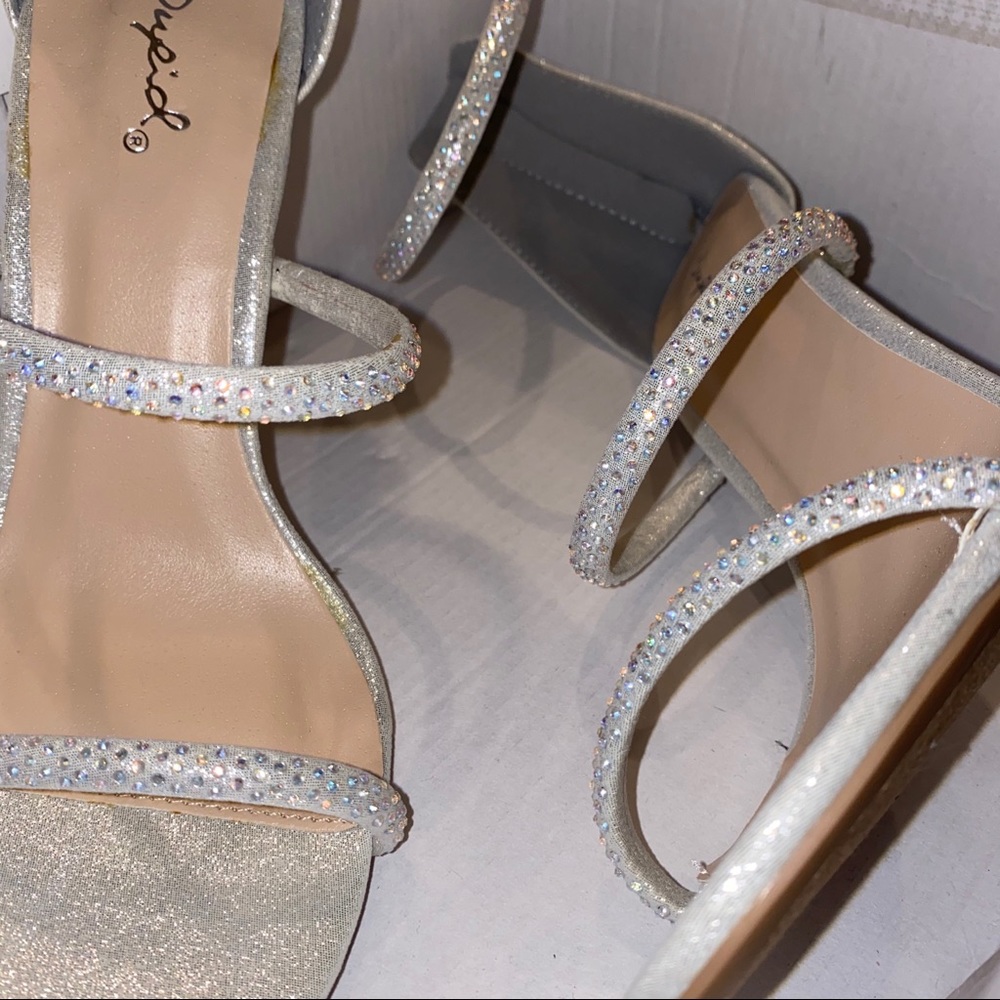 Sparkly Silver Heels